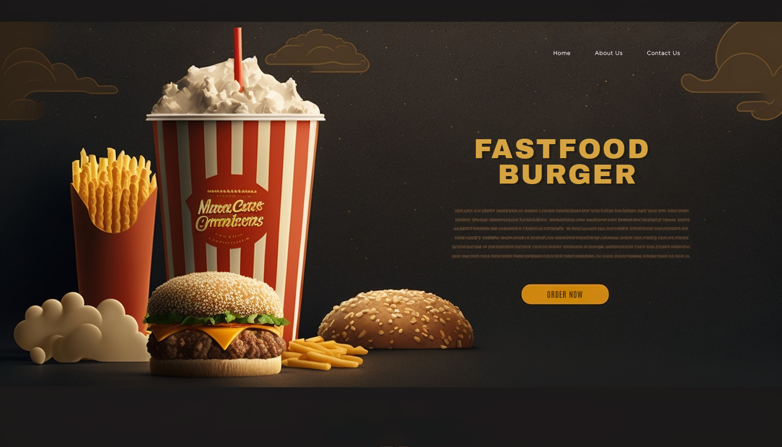 United Of Web Portfolio projet name Fastfood Burger