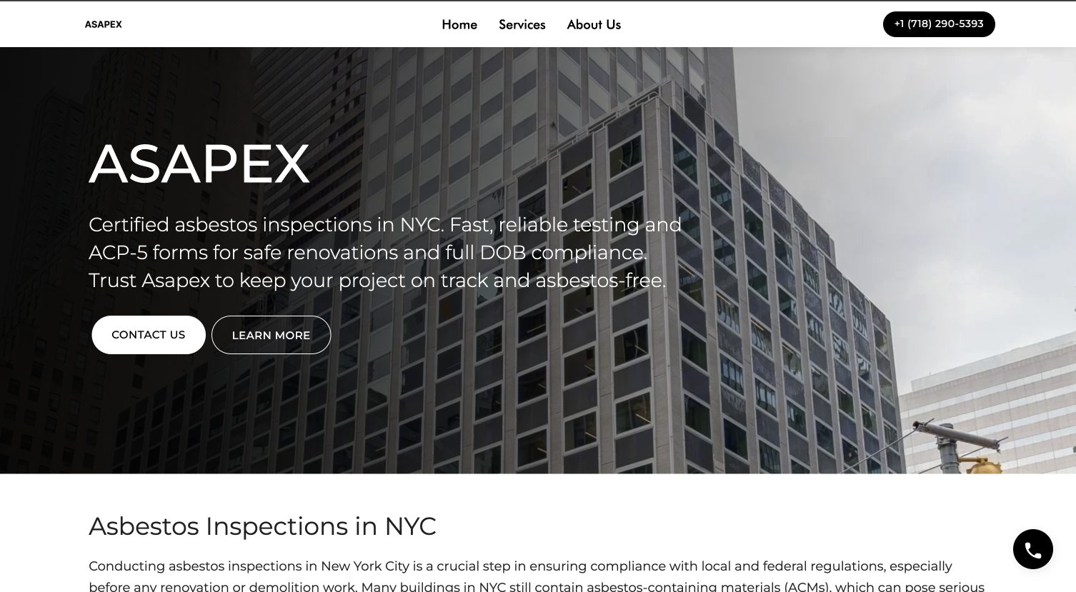 United Of Web Portfolio projet name Asapex