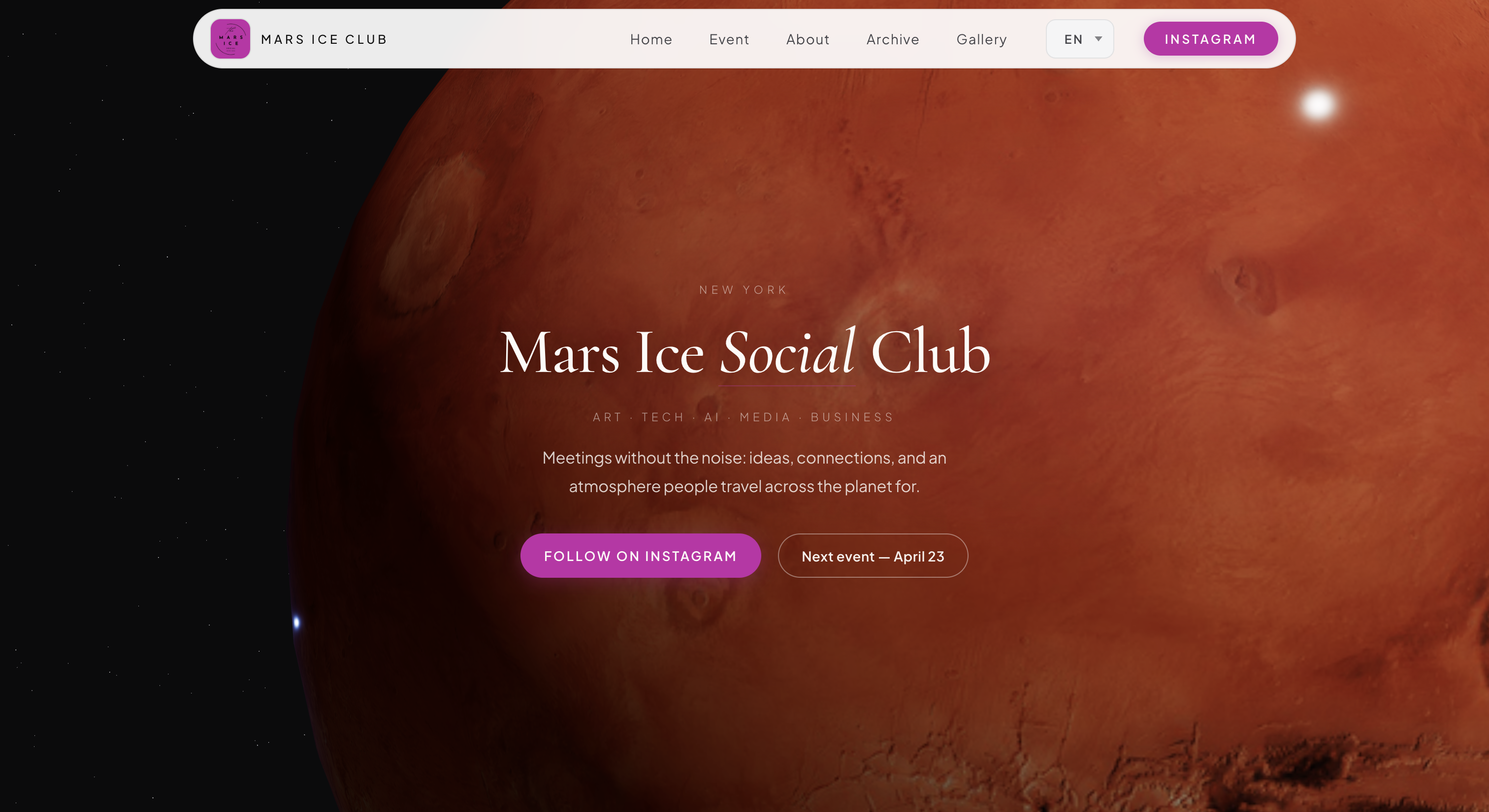 Development Mars Ice Club by United Of Web Design NYC