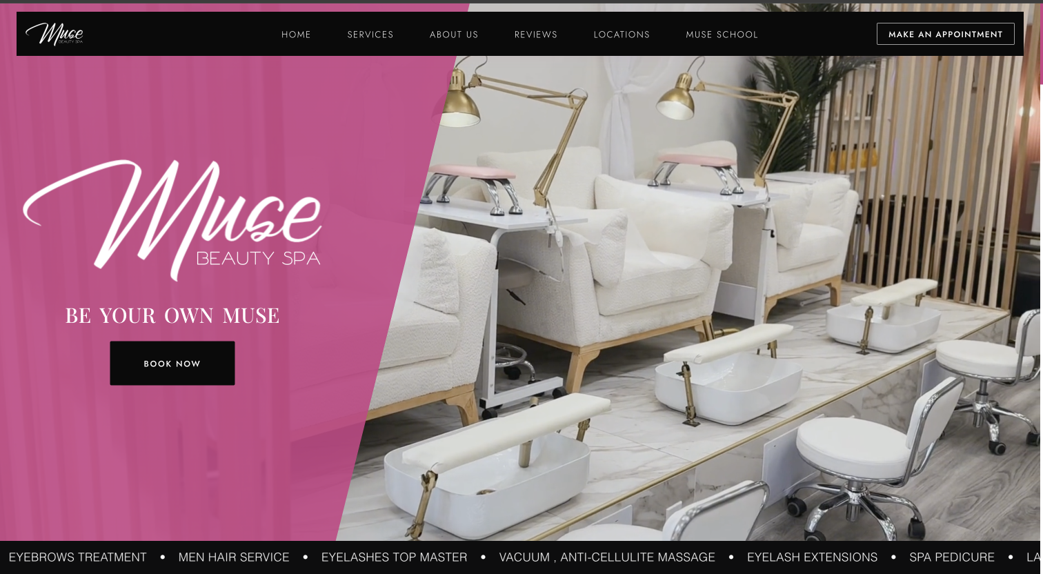 United Of Web Portfolio projet name Muse Beauty Lab