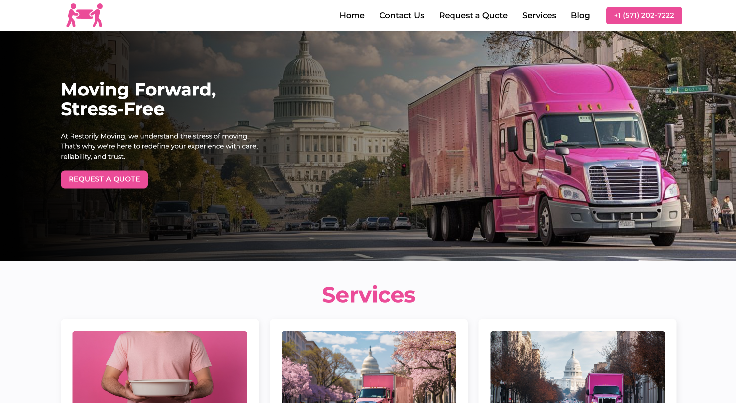 Image 8: United Of Web Portfolio projet name Restorify Moving